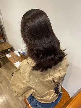 セミロング カラー ヘアアレンジ coco♡ 韓国hairのヘアスタイル