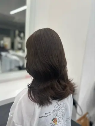 ロング カラー パーマ ヘアアレンジ メンズ キッズ ブリーチなしカラー/ ブラウン/レイヤーのヘアスタイル