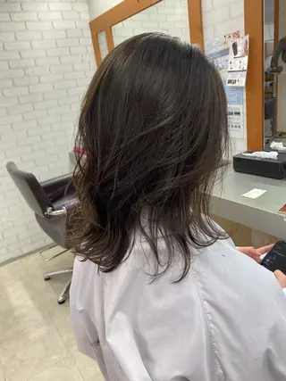 ミディアム ブリーチカラー🫧 森　凪沙のヘアスタイル