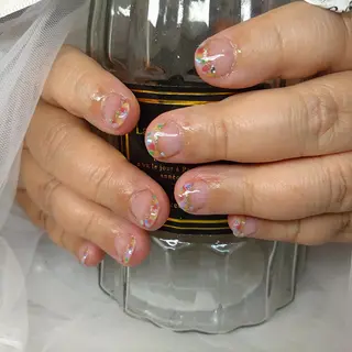 ネイル ⋆⑅˚ new  me!  ˖୨ৎ‧˚のネイルデザイン