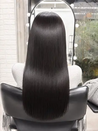 ロング カラー 梅雨対策すぐ巻ける ☔️縮毛矯正勝倉　麗のヘアスタイル
