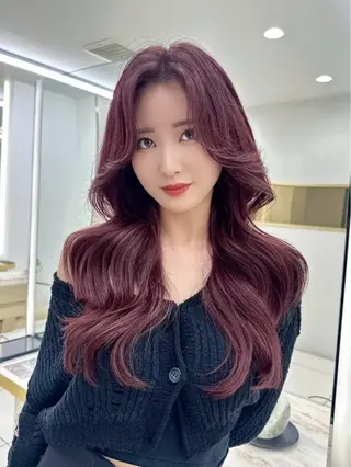 ロング カラー 🍑韓国風レイヤー 🍑莉子のヘアスタイル
