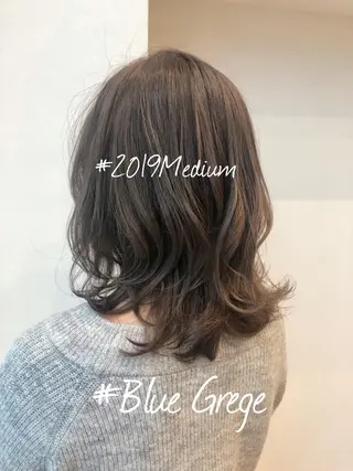 ミディアム カラー パーマ ヘアアレンジ 髪質改善/韓国風 レイヤー/田村祐樹のヘアスタイル
