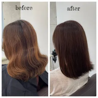 ミディアム カラー PutiLuca 浅川のヘアスタイル