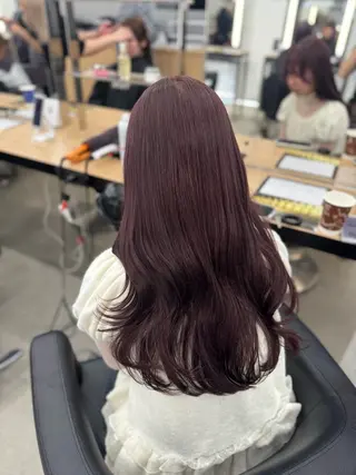 セミロング カラー ヘアアレンジ 🤍淡色ピンク&ラベ ンダーYUKI🤍のヘアスタイル