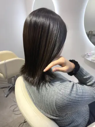 ミディアム カラー ume yuraのヘアスタイル