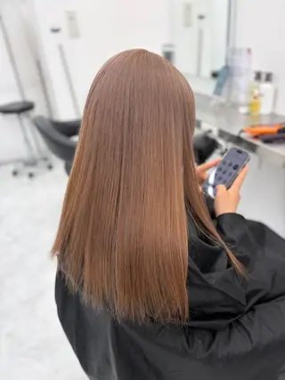 ロング 艶髪ハイトーンカラー 渋谷🎀ririkaのヘアスタイル