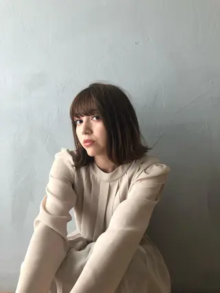 ミディアム カラー 白髪ぼかし/ショート /ミニボブだいじのヘアスタイル