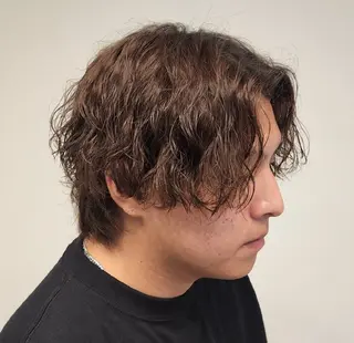 ミディアム パーマ メンズ カラー 【イケメン風パーマ】 SHOFYのヘアスタイル