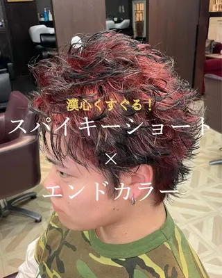 ショート カラー パーマ 立川/メンズ特化 阿見のヘアスタイル