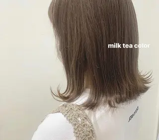 セミロング カラー ブリーチなしWカラー ／レイヤー🎀マリノのヘアスタイル