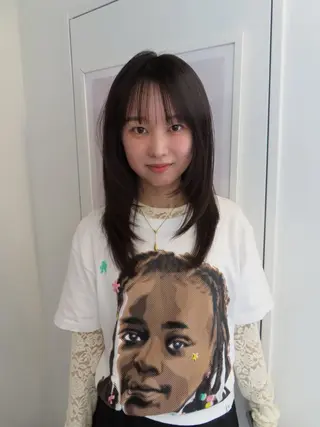 ミディアム rizu🤎/ ボブ /ブラウンカラーのヘアスタイル