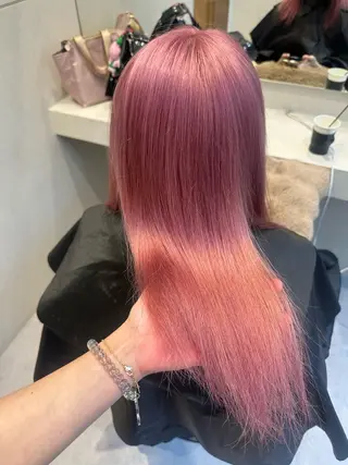 ロング ピンクカラー/カラー 新宿美容室🎀のヘアスタイル