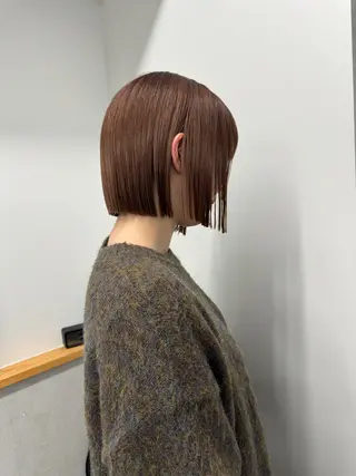 ショート カラー ボブ/レイヤーカット 縮毛矯正/コウキ新宿のヘアスタイル