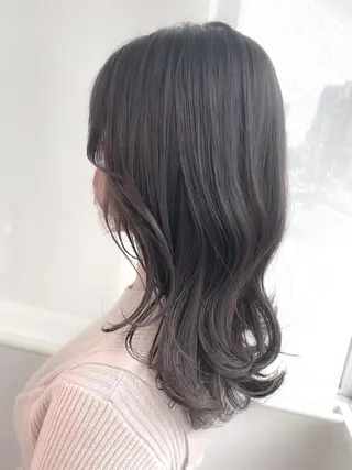 ミディアム カラー ヘアアレンジ 表参道/さあ や/大人ナチュラルのヘアスタイル