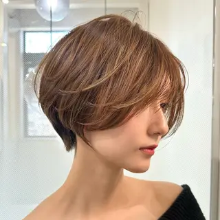 ショート 縮毛矯正/レイヤー taiga🧡のヘアスタイル