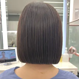 ショート 🫧ロングレイヤー 韓国透明感カラー🫧のヘアスタイル