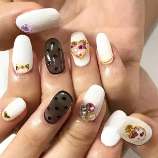 ネイル 渋谷／チップ長さ出し 👑アプレgel-xのネイルデザイン