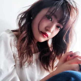 セミロング カラー 上條 航平のヘアスタイル