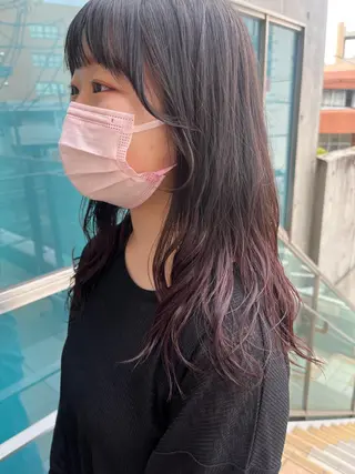 ミディアム カラー パーマ ヘアアレンジ メンズ キッズ ネイル マツエク・マツパ アイブロウ 久木原 ゆりのヘアスタイル