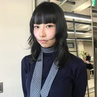 ミディアム 伊藤ほのか/パーマ /ダブルカラーのヘアスタイル