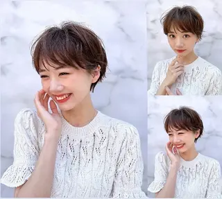ショート カラー レイヤーカット⭐️ ハッシュカット特化のヘアスタイル