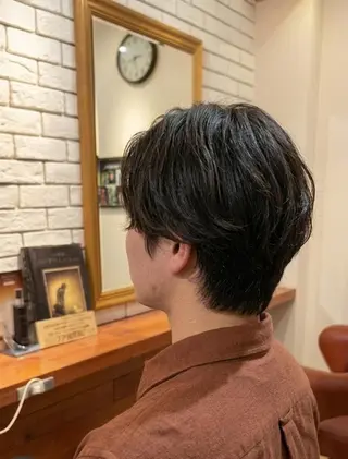ミディアム メンズ パーマ flencia 丸 和博|カットのヘアスタイル