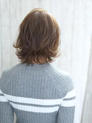 ミディアム カラー パーマ ヘアアレンジ キッズ ネイル マツエク・マツパ 永野 良一のヘアスタイル