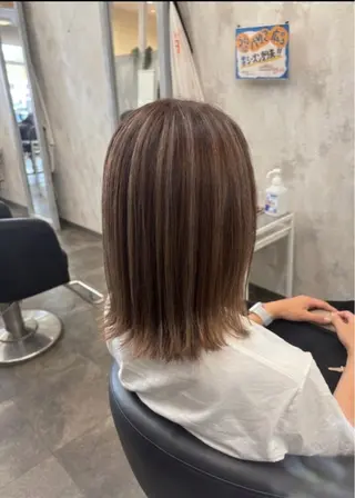 ミディアム カラー 田中 沙也香のヘアスタイル