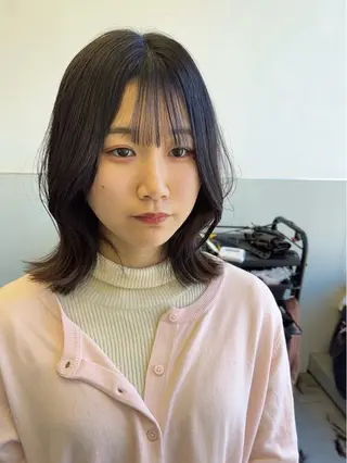 セミロング 韓国ヘア🇰🇷 スズキのヘアスタイル