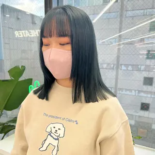 ミディアム カラー パーマ ヘアアレンジ メンズ キッズ ネイル マツエク・マツパ アイブロウ KANAMI 🌏のヘアスタイル