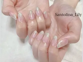 ショート Santolina Lilyのネイルデザイン