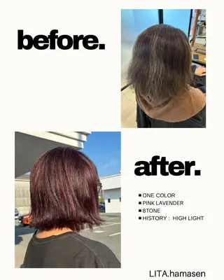 カラー LiTA 浜線店 小野寺のヘアスタイル