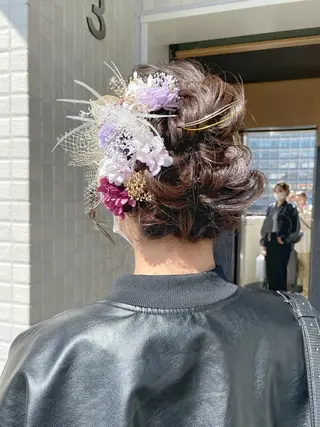 セミロング ヘアアレンジ 大平 美沙のヘアスタイル