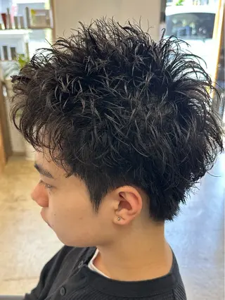 ショート パーマ メンズ 倉持誠也 ショートスタイル特化のヘアスタイル
