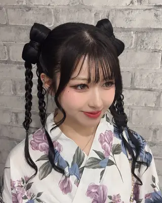 ヘアアレンジ 🎀透明感ハイトーン /アレンジ/みはねのヘアスタイル