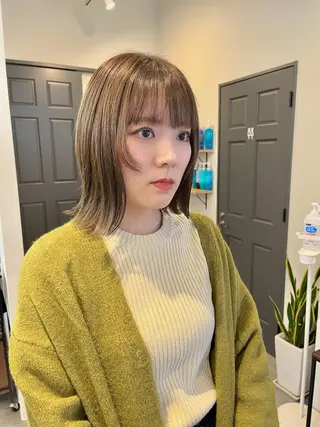 ミディアム カラー ナチュラル＆ラフヘア 松尾 凌のヘアスタイル