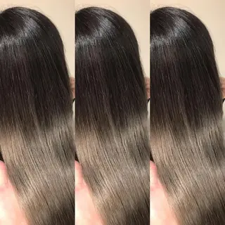 セミロング カラー 髪質改善カラー韓国風 レイヤーtudaのヘアスタイル