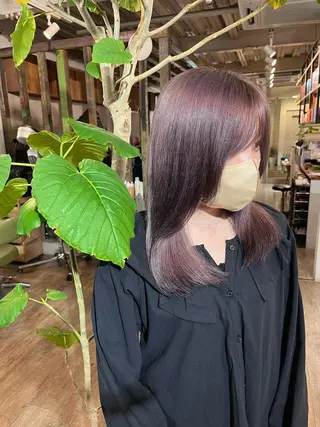 セミロング カラー 村松 花笑のヘアスタイル