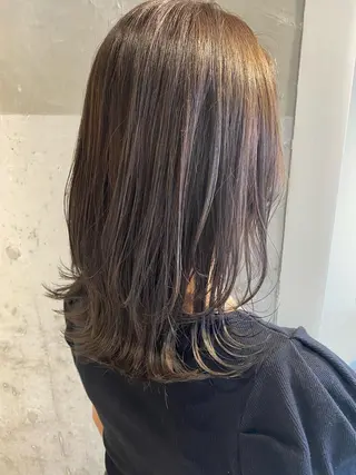 ミディアム カラー 外国人対応 佐久間のヘアスタイル