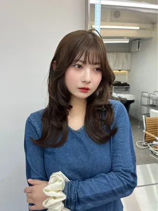 ロング カラー ヘアアレンジ 柏木 理那のヘアスタイル