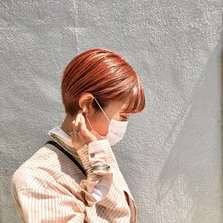 ショート カラー パーマ ヘアアレンジ メンズ キッズ ネイル マツエク・マツパ エビスザキレン/メン ズ/心斎橋🌳のヘアスタイル