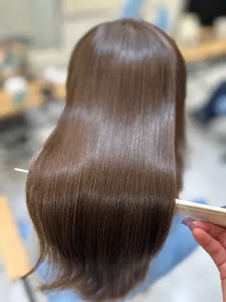 ロング カラー 髪質改善🩵縮毛矯正 代々木/木下のヘアスタイル