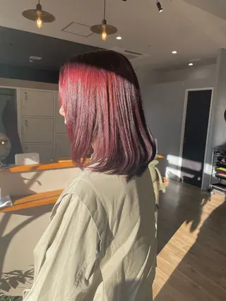 ミディアム カラー Basis 田口豪司のヘアスタイル