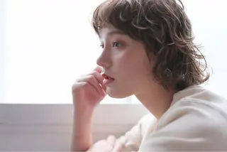 ショート パーマ 最高峰ボブ/ 切りっぱなし/田野のヘアスタイル