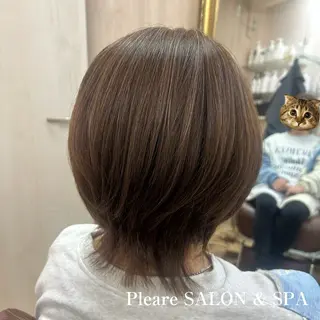 ミディアム カラー イワサ カオリのヘアスタイル
