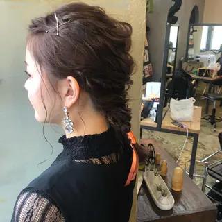 ミディアム カラー ヘアアレンジ 川上 智汐のヘアスタイル