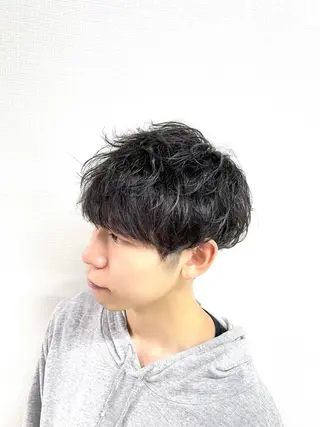 ショート メンズ RAIA💎ケア ブリーチ&パーマ💎のヘアスタイル