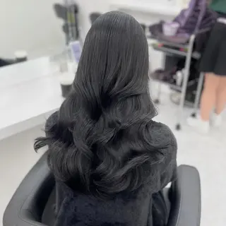 ロング カラー ヘアアレンジ 透明感🫧韓国 🫧hana🫧のヘアスタイル