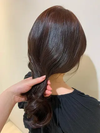 セミロング カラー 🍓韓国ヘア レイヤ ーカット🍓笠原 葵のヘアスタイル